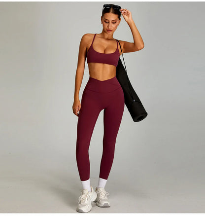 mikeyoga Women Yoga Suit 2PCS Sports Set Quick-Drying Gym Set Women Tracksuit Running Workout Short Sleeves Sports Yoga Clothing